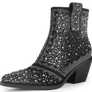 Isnom Rhinestone Boots Size 8